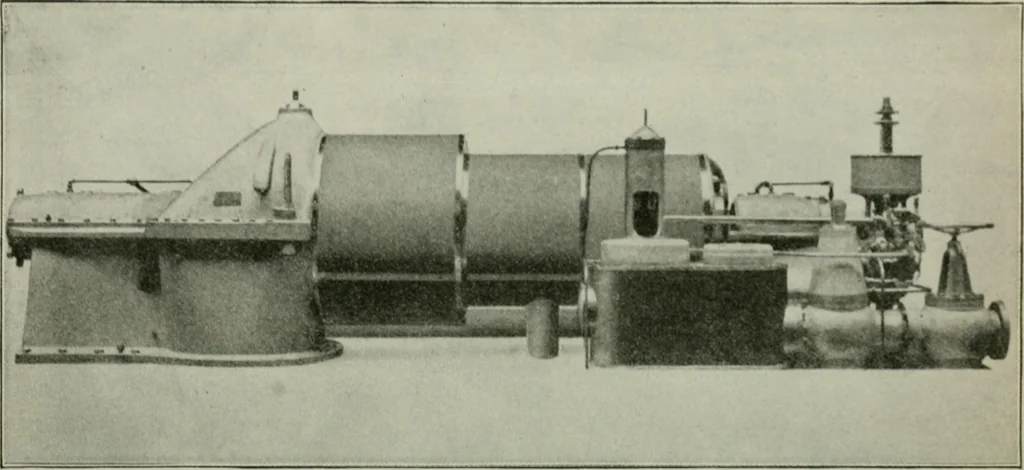 An illustration from Steam turbine engines : their construction, care and operation, 1910, leaf 81