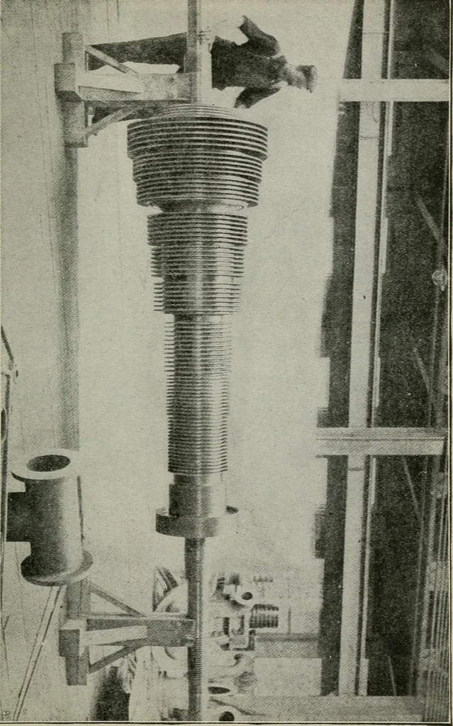 An illustration from Steam turbine engines : their construction, care and operation, 1910, leaf 88