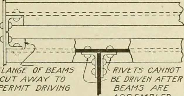 An illustration from Steel construction for buildings, 1914, leaf 144