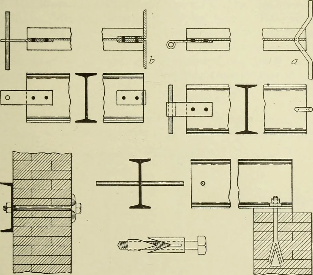 An illustration from Steel construction for buildings, 1914, leaf 296