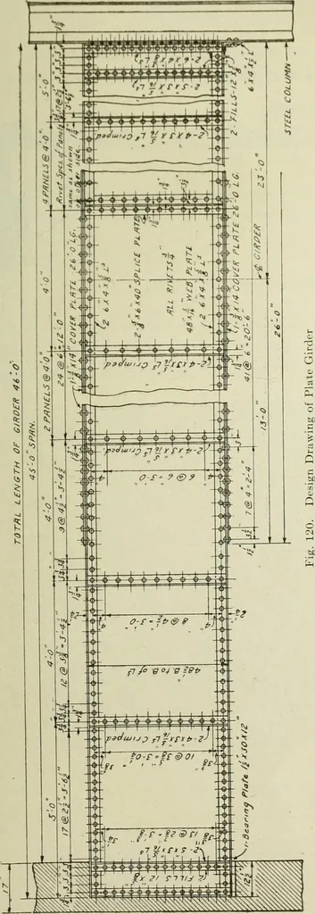An illustration from Steel construction for buildings, 1914, leaf 336