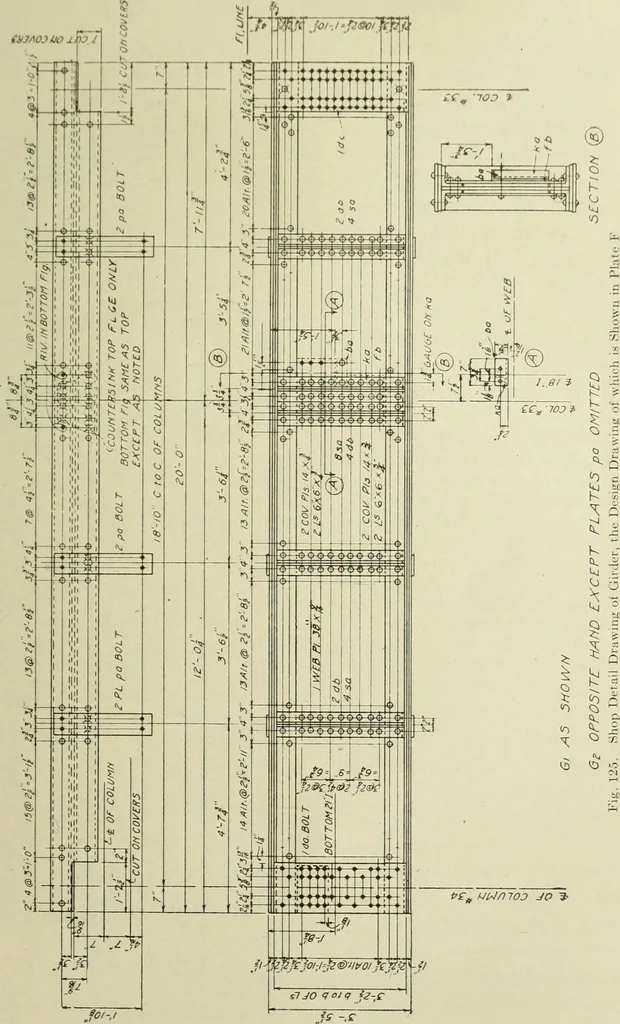 An illustration from Steel construction for buildings, 1914, leaf 354