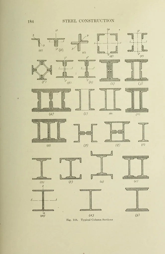An illustration from Steel construction for buildings, 1914, leaf 400