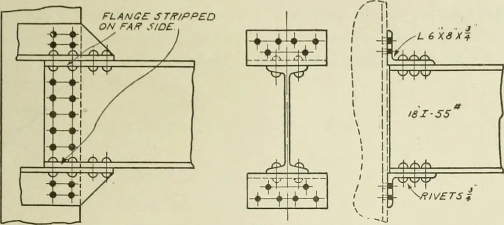 An illustration from Steel construction for buildings, 1914, leaf 554