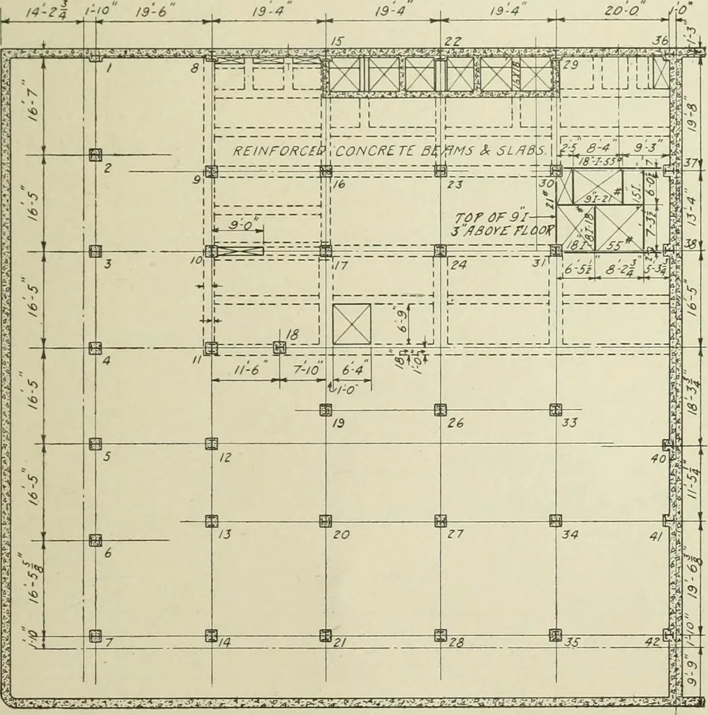 An illustration from Steel construction for buildings, 1914, leaf 576