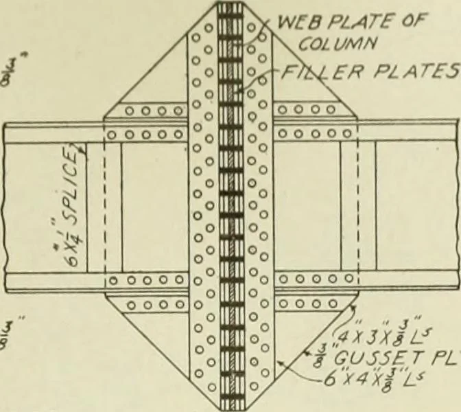 An illustration from Steel construction for buildings, 1914, leaf 580