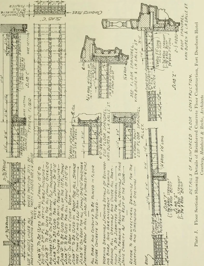An illustration from Steel construction for buildings, 1914, leaf 592