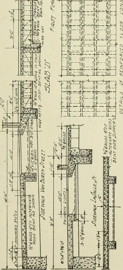 An illustration from Steel construction for buildings, 1914, leaf 594