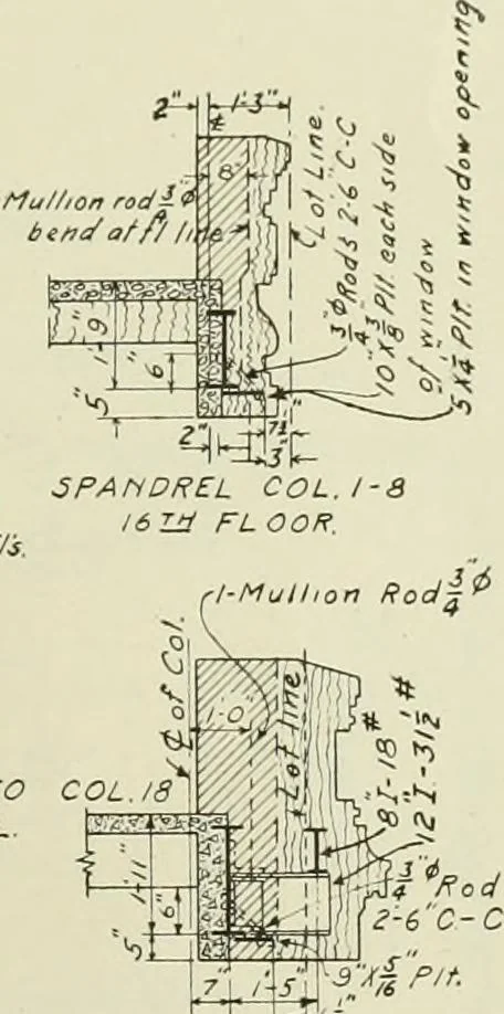 An illustration from Steel construction for buildings, 1914, leaf 596