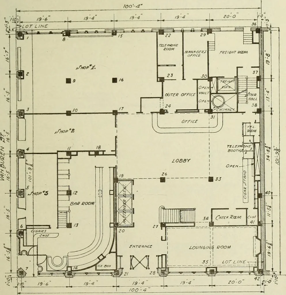 An illustration from Steel construction for buildings, 1914, leaf 600