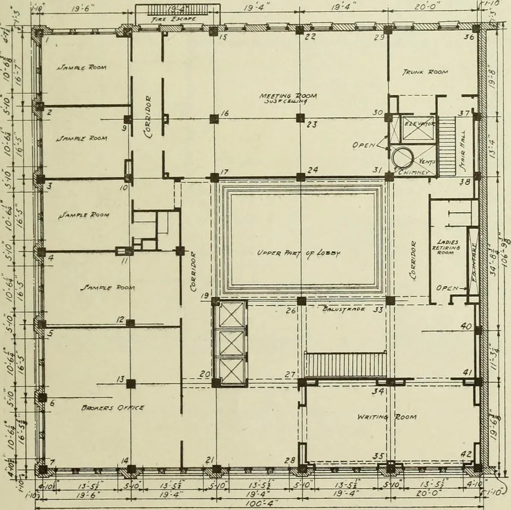 An illustration from Steel construction for buildings, 1914, leaf 602