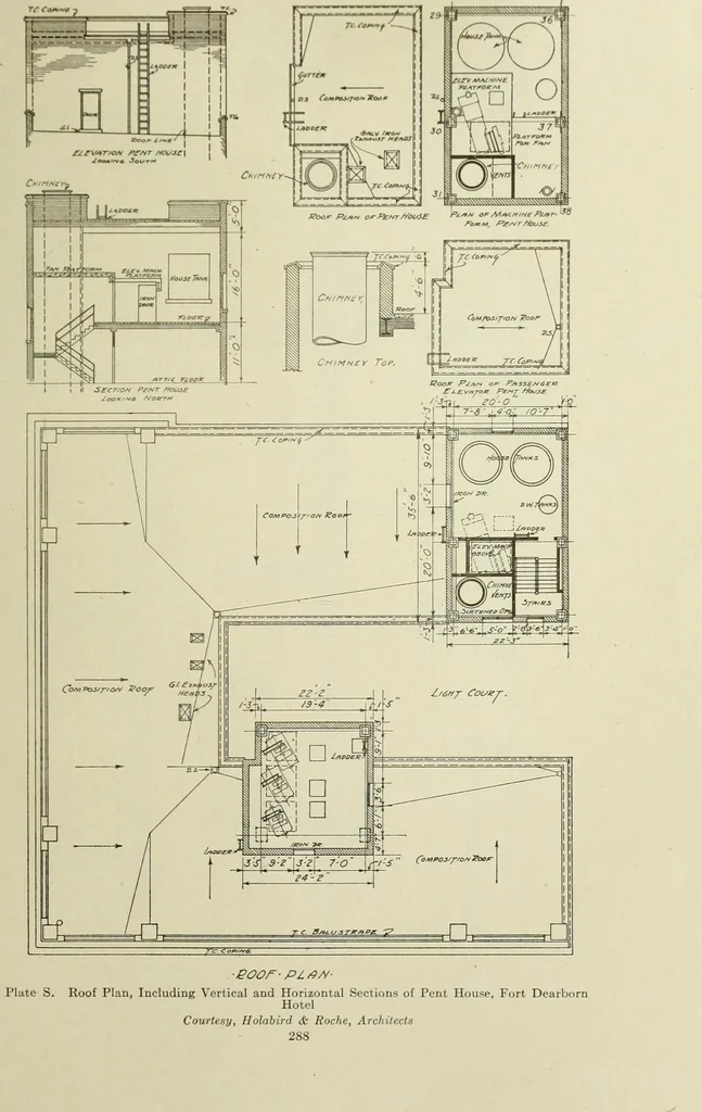 An illustration from Steel construction for buildings, 1914, leaf 608