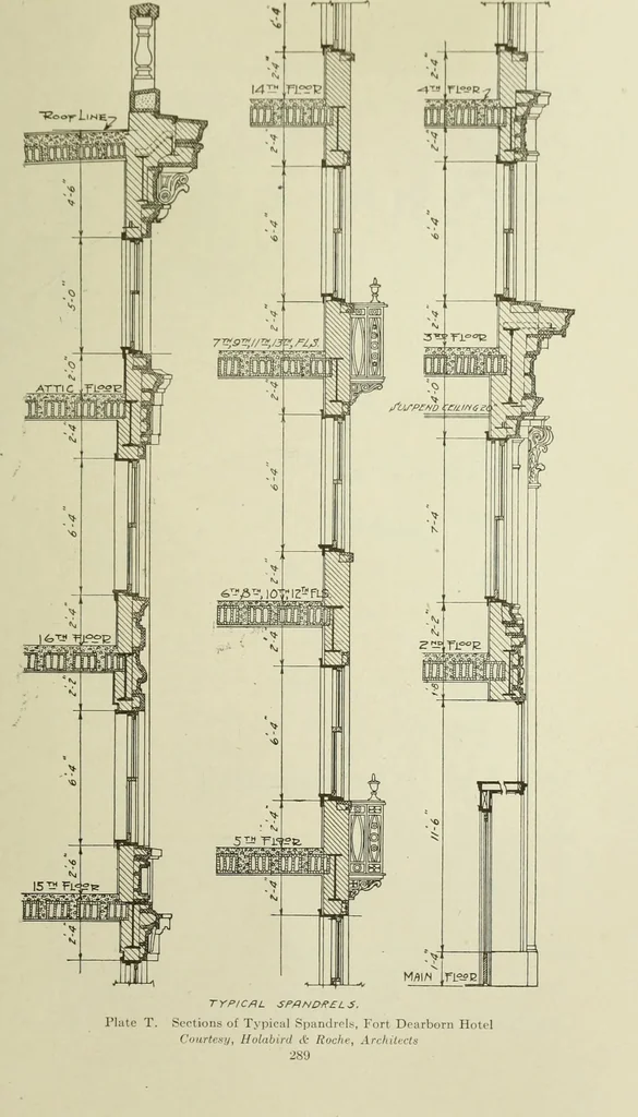 An illustration from Steel construction for buildings, 1914, leaf 610