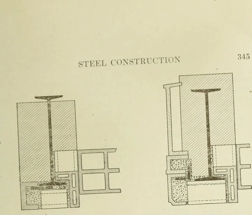 An illustration from Steel construction for buildings, 1914, leaf 722