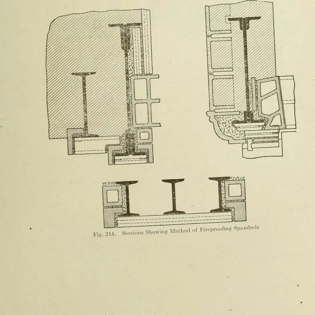 An illustration from Steel construction for buildings, 1914, leaf 722