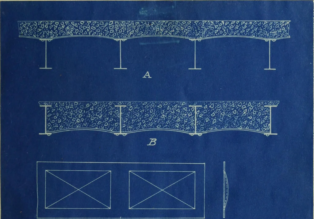 An illustration from Steel highway bridges with reinforced concrete floors, 1910, leaf 22