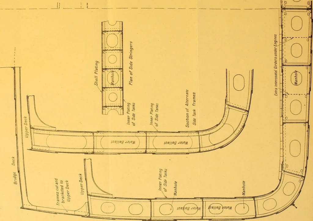An illustration from Steel ships, their construction and maintenance : a manual for shipbuilders, ship superintendents, students, and marine engineers, 1901, leaf 240