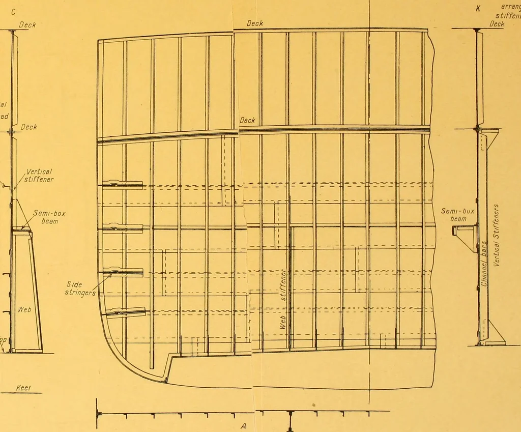 An illustration from Steel ships, their construction and maintenance : a manual for shipbuilders, ship superintendents, students, and marine engineers, 1901, leaf 296