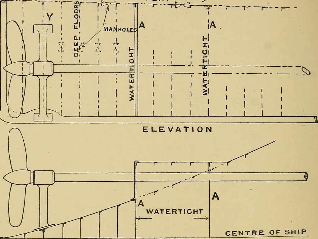 An illustration from Steel ships, their construction and maintenance : a manual for shipbuilders, ship superintendents, students, and marine engineers, 1901, leaf 325