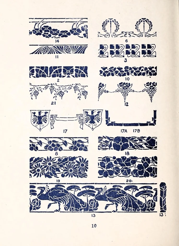 An illustration from Stencils & stencil materials., 1910, leaf 12