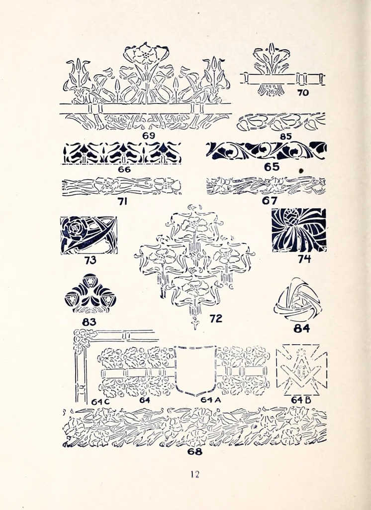 An illustration from Stencils & stencil materials., 1910, leaf 14