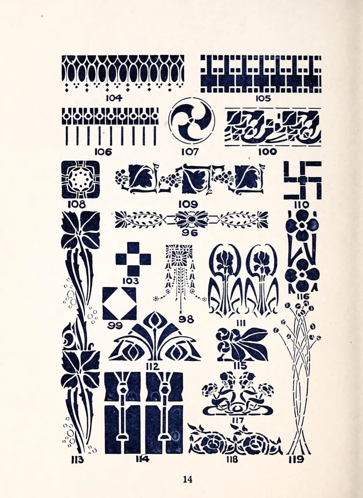 An illustration from Stencils & stencil materials., 1910, leaf 16
