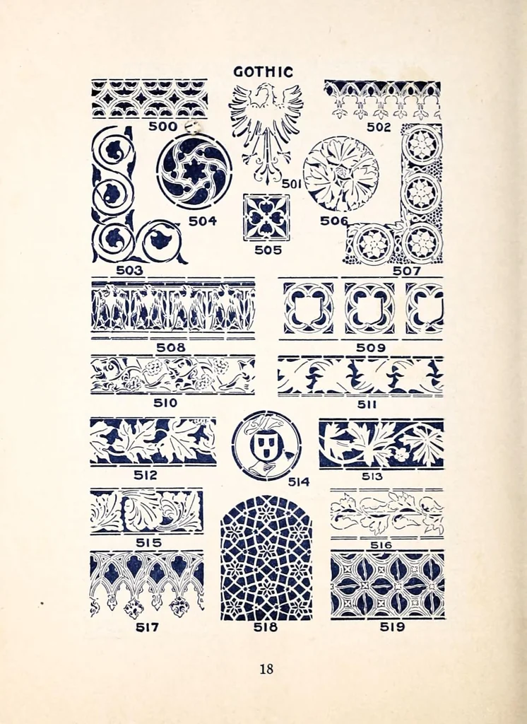 An illustration from Stencils & stencil materials., 1910, leaf 20