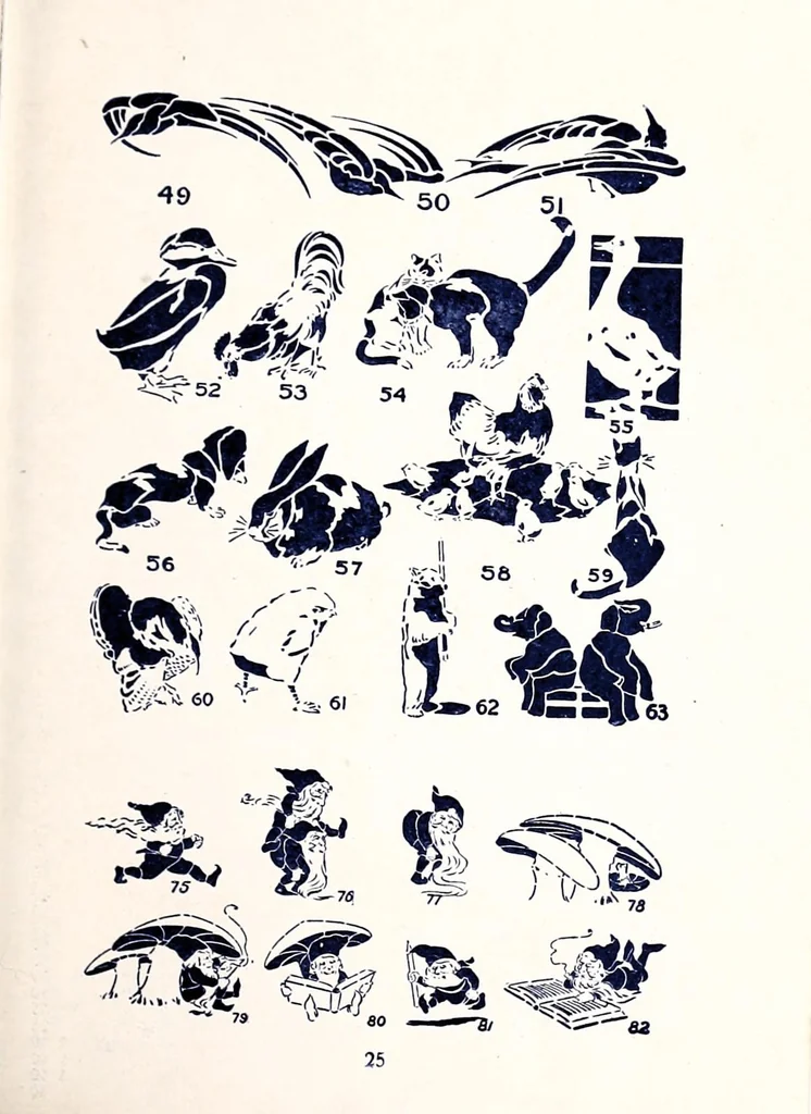 An illustration from Stencils & stencil materials., 1910, leaf 27
