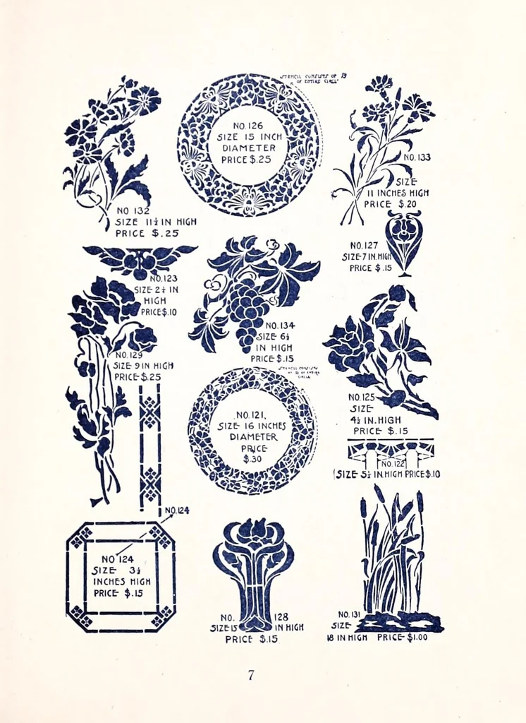 An illustration from Stencils & stencil materials., 1910, leaf 9