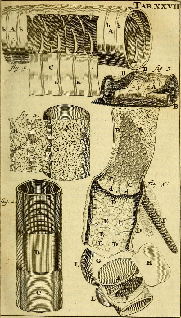 An illustration from Steph. Blancardi Anatomia reformata, sive, Concinna corporis humani : dissectio, ad neotericorum mentem adornata, plurimisque tabulis chalcographicis illustrata : accedit ejusdem authoris be balsamatione, nova methodus, à nemine antehac hoc modo descripta, 1687, leaf 426