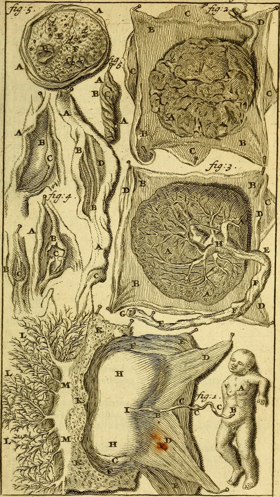 An illustration from Steph. Blancardi Anatomia reformata, sive, Concinna corporis humani : dissectio, ad neotericorum mentem adornata, plurimisque tabulis chalcographicis illustrata : accedit ejusdem authoris be balsamatione, nova methodus, à nemine antehac hoc modo descripta, 1687, leaf 590
