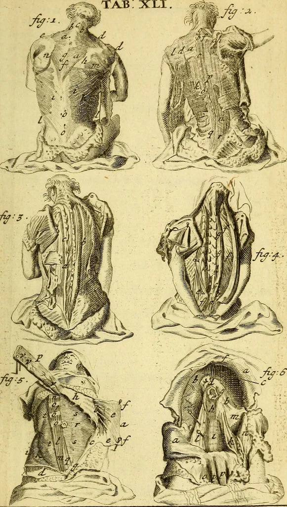 An illustration from Steph. Blancardi Anatomia reformata, sive, Concinna corporis humani : dissectio, ad neotericorum mentem adornata, plurimisque tabulis chalcographicis illustrata : accedit ejusdem authoris be balsamatione, nova methodus, à nemine antehac hoc modo descripta, 1687, leaf 636