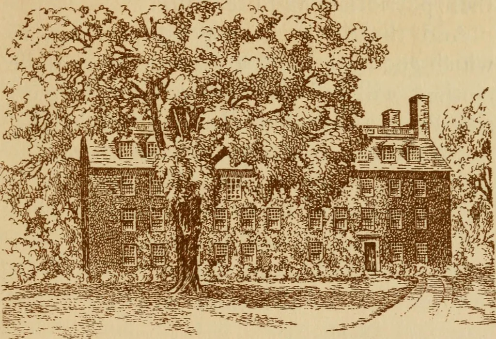 An illustration from Stephen Daye and his successors; the establishment of a printing plant in what was formerly British North America and the development of the art of printing at the University Press, of Cambridge, Massachusetts. 1639-1921, 1921, leaf 46