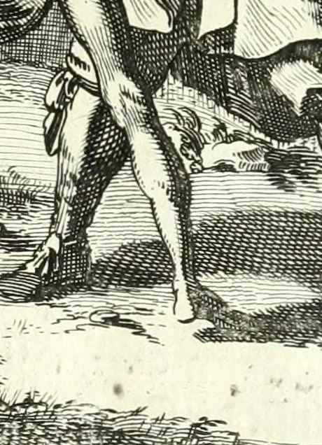 An illustration from Sterbensspiegel, das ist, Sonnenklare Vorstellung menschlicher Nichtigkeit durch alle Ständ und Geschlechter : vermitlest 60. dienstlicher Kupferblätteren, lehrzeicher Vberschrifften, und beweglicher zu vier stimmen aussgesetzter Todtengessängen, 1650, leaf 127