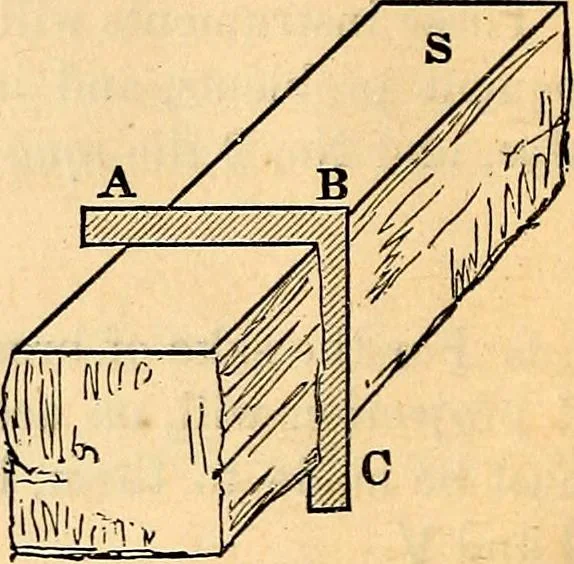 An illustration from Stereotomy : Problems in stone cutting. In four classes. I. Plane-sided structures. II. Structures containing developable surfaces. III. Structrues containing warped surfaces. IV. Structures containing double-curved surfaces. For students of engineering and architecture, 1875, leaf 25