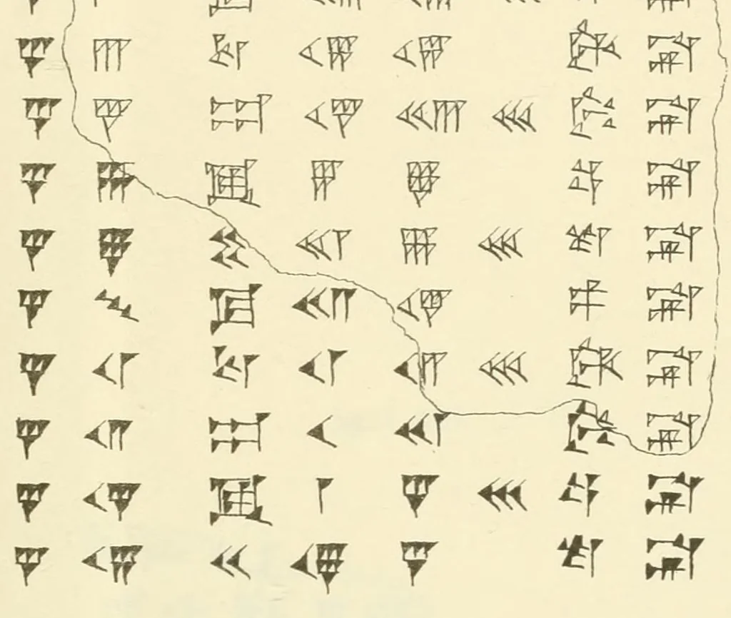 An illustration from Sternkunde und Sterndienst in Babel assyriologische, astronomische und astral-mythologische Untersuchungen, 1907, leaf 361