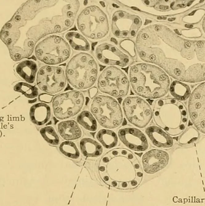 An illustration from Sthohr's histology : arranged upon an embroyological basis, 1906, leaf 266