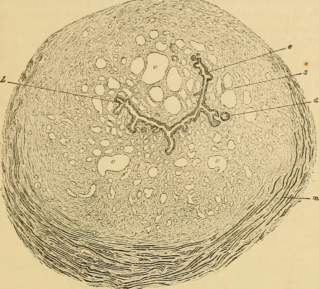 An illustration from Sthohr's histology : arranged upon an embroyological basis, 1906, leaf 274