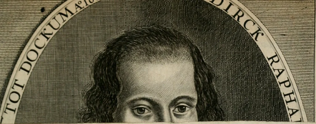 An illustration from Stichtelycke rymen, om te lesen ofte singhen. Onderscheyden in III deelen. Op nieuws over-sien en grootelijckx vermeerdert, oock de noten van druck-fauten ghecorrigeert, en verrijckt met vele copere figuren, 1647, leaf 10