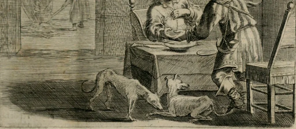 An illustration from Stichtelycke rymen, om te lesen ofte singhen. Onderscheyden in III deelen. Op nieuws over-sien en grootelijckx vermeerdert, oock de noten van druck-fauten ghecorrigeert, en verrijckt met vele copere figuren, 1647, leaf 20