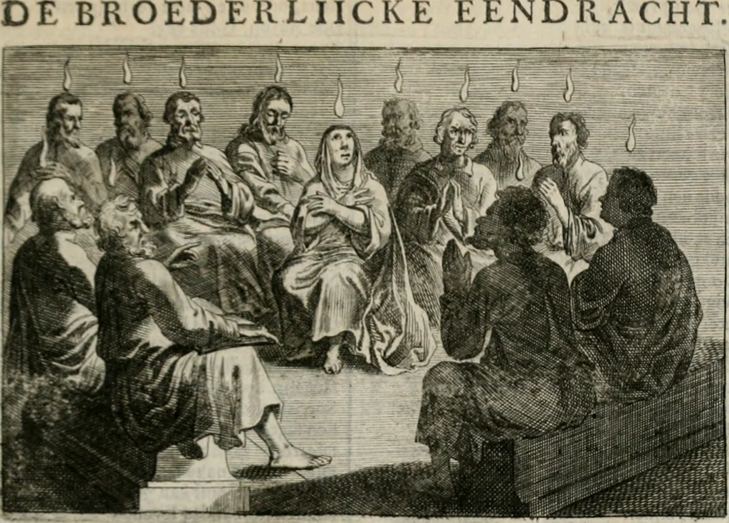 An illustration from Stichtelycke rymen, om te lesen ofte singhen. Onderscheyden in III deelen. Op nieuws over-sien en grootelijckx vermeerdert, oock de noten van druck-fauten ghecorrigeert, en verrijckt met vele copere figuren, 1647, leaf 302