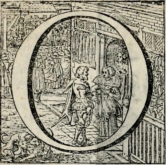 An illustration from Stichtelycke rymen, om te lesen ofte singhen. Onderscheyden in III deelen. Op nieuws over-sien en grootelijckx vermeerdert, oock de noten van druck-fauten ghecorrigeert, en verrijckt met vele copere figuren, 1647, leaf 81