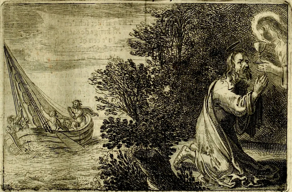 An illustration from Stichtelycke rymen, om te lesen ofte singhen. Onderscheyden in III deelen. Op nieuws over-sien en grootelijckx vermeerdert, oock de noten van druck-fauten ghecorrigeert, en verrijckt met vele copere figuren, 1647, leaf 104