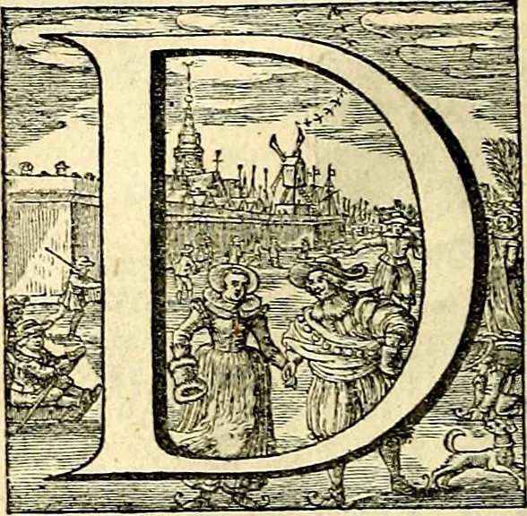 An illustration from Stichtelycke rymen, om te lesen ofte singhen. Onderscheyden in III deelen. Op nieuws over-sien en grootelijckx vermeerdert, oock de noten van druck-fauten ghecorrigeert, en verrijckt met vele copere figuren, 1647, leaf 149