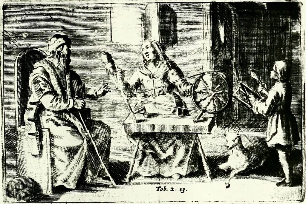 An illustration from Stichtelycke rymen, om te lesen ofte singhen. Onderscheyden in III deelen. Op nieuws over-sien en grootelijckx vermeerdert, oock de noten van druck-fauten ghecorrigeert, en verrijckt met vele copere figuren, 1647, leaf 16