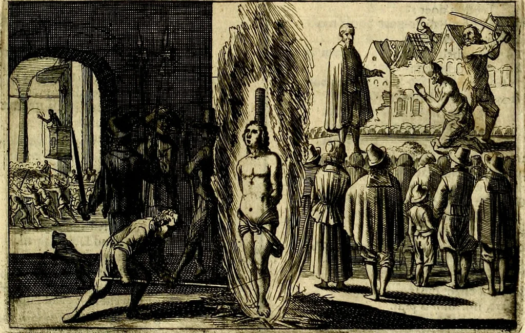 An illustration from Stichtelycke rymen, om te lesen ofte singhen. Onderscheyden in III deelen. Op nieuws over-sien en grootelijckx vermeerdert, oock de noten van druck-fauten ghecorrigeert, en verrijckt met vele copere figuren, 1647, leaf 306