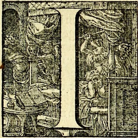 An illustration from Stichtelycke rymen, om te lesen ofte singhen. Onderscheyden in III deelen. Op nieuws over-sien en grootelijckx vermeerdert, oock de noten van druck-fauten ghecorrigeert, en verrijckt met vele copere figuren, 1647, leaf 4