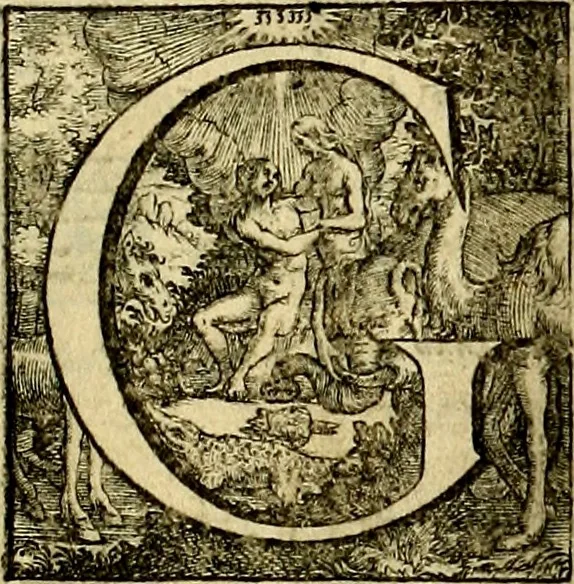 An illustration from Stichtelycke rymen, om te lesen ofte singhen. Onderscheyden in III deelen. Op nieuws over-sien en grootelijckx vermeerdert, oock de noten van druck-fauten ghecorrigeert, en verrijckt met vele copere figuren, 1647, leaf 54