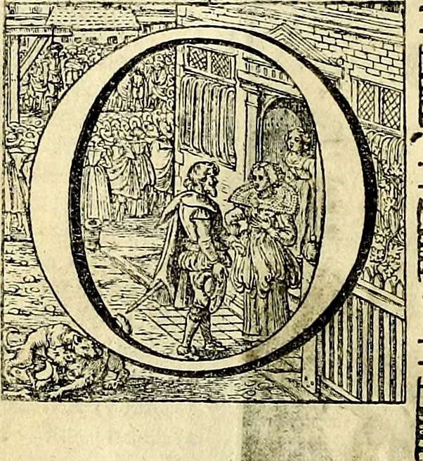 An illustration from Stichtelycke rymen, om te lesen ofte singhen. Onderscheyden in III deelen. Op nieuws over-sien en grootelijckx vermeerdert, oock de noten van druck-fauten ghecorrigeert, en verrijckt met vele copere figuren, 1647, leaf 75