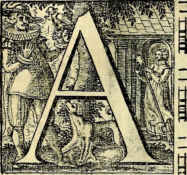 An illustration from Stichtelycke rymen, om te lesen ofte singhen. Onderscheyden in III deelen. Op nieuws over-sien en grootelijckx vermeerdert, oock de noten van druck-fauten ghecorrigeert, en verrijckt met vele copere figuren, 1647, leaf 97